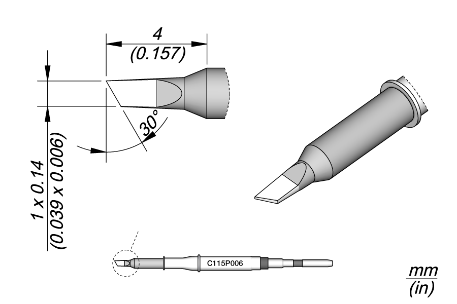 C115P006 - Knife Cartridge 1 x 0.14